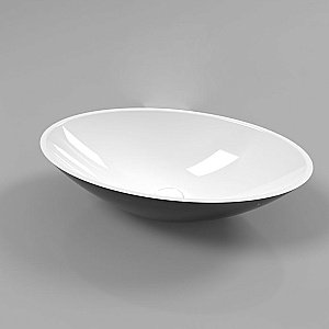 Раковина накладная WhiteCross Aquamarine 56 0715.056035.10100 черная, белая купить в интернет-магазине Sanbest