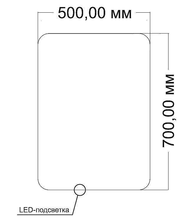 Зеркало LED Vincea VLM-3BE500-2 50х70 в ванную от интернет-магазине сантехники Sanbest
