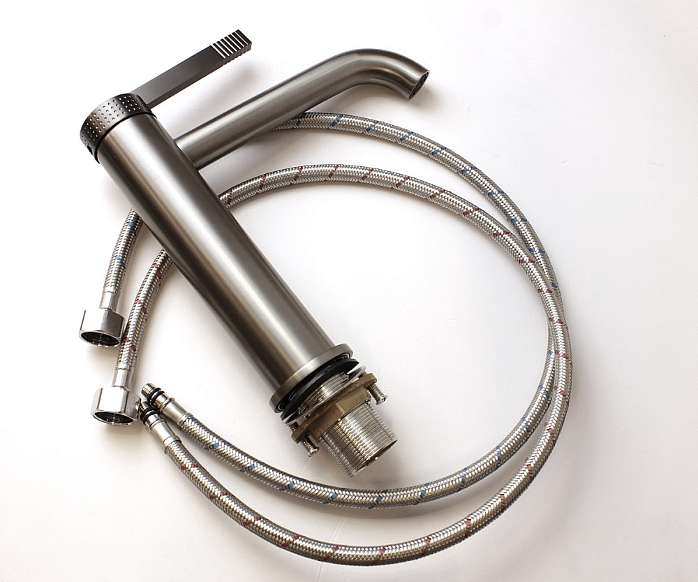 Смеситель для раковины Bronze de Luxe OMG! 9009GM графит матовый купить в интернет-магазине сантехники Sanbest