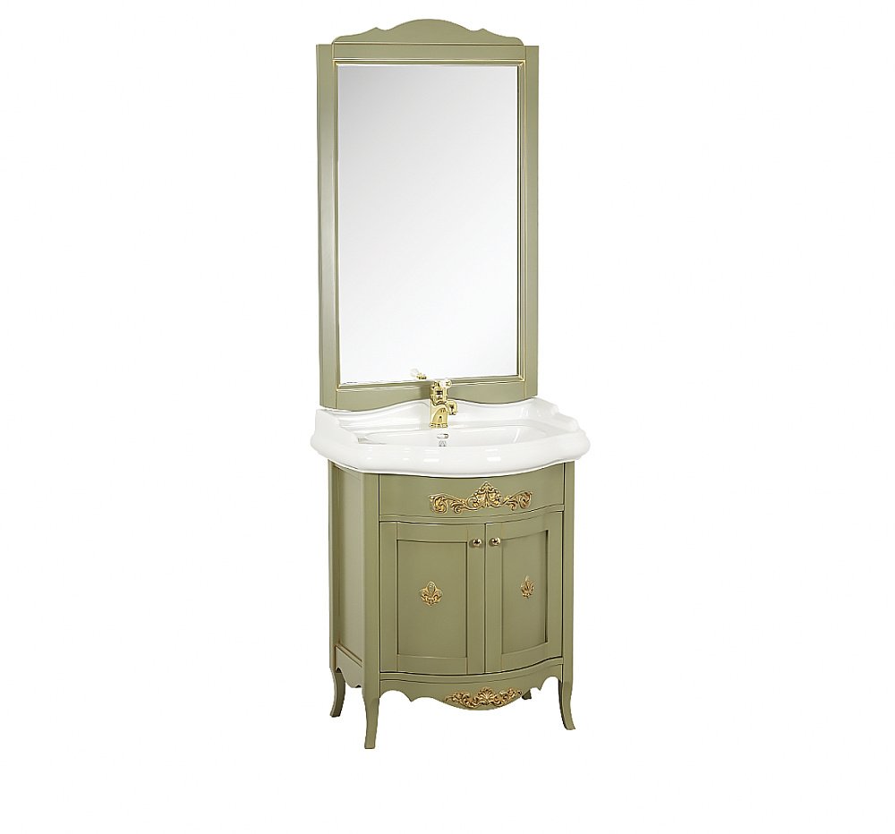 Тумба с раковиной Migliore Bella 73 Oliva для ванной в интернет-магазине Sanbest