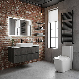 Унитаз моноблок Grossman Classic GR-4486SQ белый, безободковый, с крышкой микролифт, слив торнадо купить в интернет-магазине Sanbest