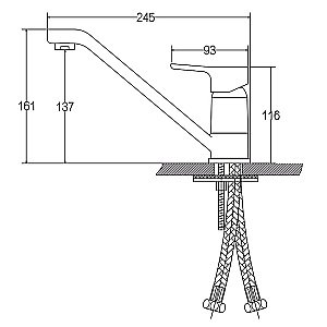 Смеситель для кухни Kaiser Vega 63033 купить в интернет-магазине сантехники Sanbest