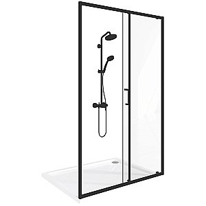 Душевая дверь Good Door Lite WTW 130 ЛТ00020 стекло прозрачное/профиль черный матовый купить в интернет-магазине Sanbest