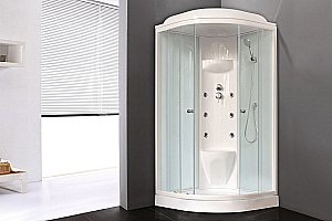 Душевая кабина Royal Bath RB100HK7-WT 100x100 профиль белый/стекло прозрачное купить в интернет-магазине Sanbest