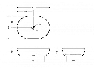 Консоль подвесная Cezares TAVOLONE 41784+50179 60 белый для ванной в интернет-магазине сантехники Sanbest