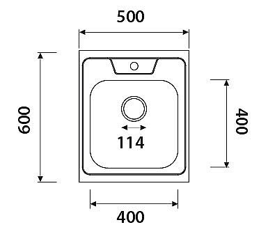 Мойка кухонная Kaiser KSS-6050 хром купить в интернет-магазине сантехники Sanbest