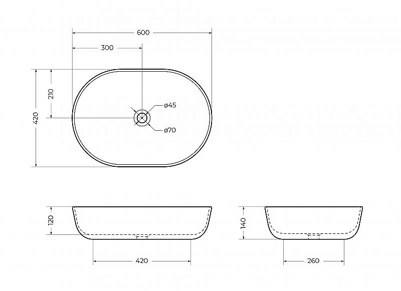 Консоль подвесная Cezares TAVOLONE 41784+50179 60 белый для ванной в интернет-магазине сантехники Sanbest