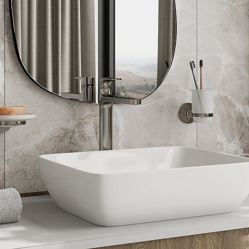 Смеситель для раковины WasserKRAFT Spree 1403H никель купить в интернет-магазине сантехники Sanbest