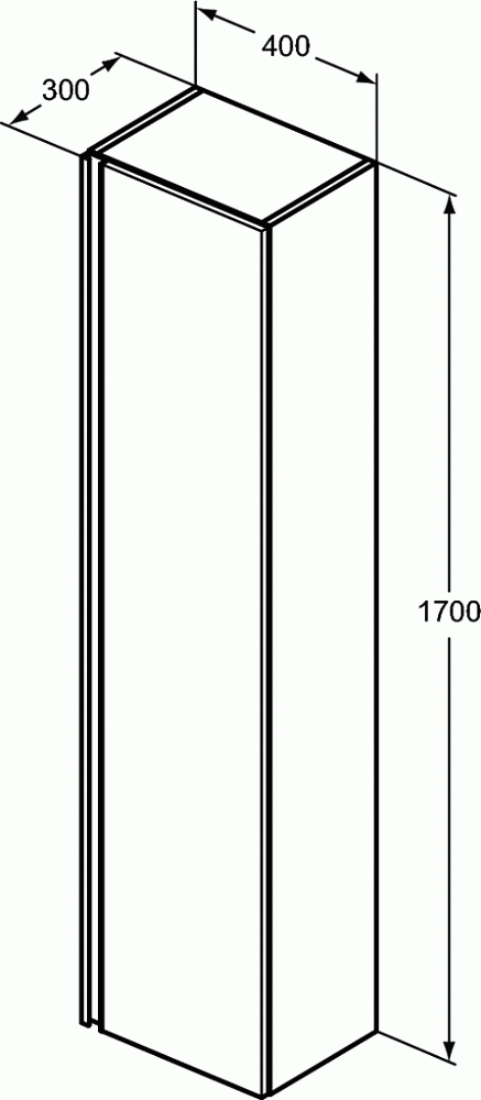 Шкаф-пенал Ideal Standard Tesi T0054OV 40 белый глянцевый для ванной в интернет-магазине сантехники Sanbest