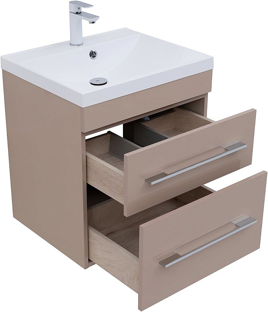 Тумба с раковиной Aquanet Верона 304536 60 капучино для ванной в интернет-магазине Sanbest
