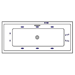 Ванна акриловая EXCELLENT Heaven Slim SMART WAEX.HEV18S.SMART.BR 180x80 белая с гидромассажем купить в интернет-магазине Sanbest