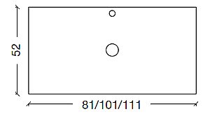 Столешница Armadi Art NeoArt 877-080 белый мрамор для ванной в интернет-магазине сантехники Sanbest
