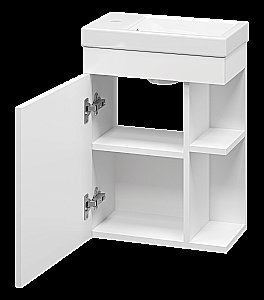 Тумба с раковиной Misty Мини - 40 П-Мин01040-011 белая для ванной в интернет-магазине Sanbest