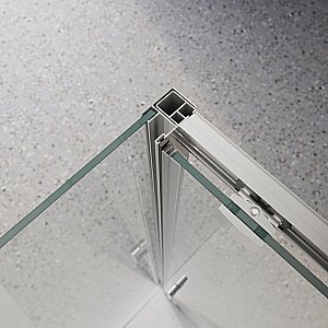 Душевой уголок BelBagno LUCE-AH-1 100х90 стекло прозрачное/профиль хром купить в интернет-магазине Sanbest