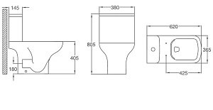 Унитаз-компакт Azario Alba AZ00059264 купить в интернет-магазине Sanbest