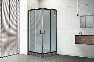 Душевой уголок Royal Bath HPD RB1111HPD-C-BL 110х110 матовое стекло/черный профиль купить в интернет-магазине Sanbest