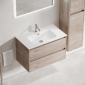 Тумба с раковиной Sancos Libra 90 LB90EG дуб галифакс натуральный для ванной в интернет-магазине Sanbest