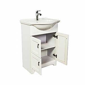 Тумба с раковиной Orange Классик F7-60TU3+Ra белая для ванной в интернет-магазине Sanbest