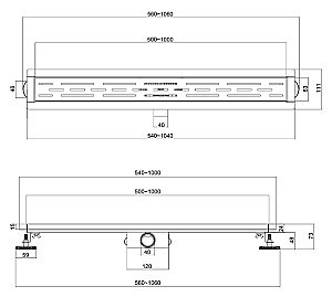 Душевой трап ESBANO Meta M-TILE-70MB 70 матовый черный купить в интернет-магазине Sanbest