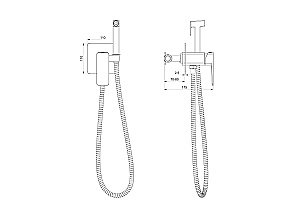 Смеситель с гигиеническим душем встраиваемый WONZON & WOGHAND EDGE, Хром (WW-88829003-CR) купить в интернет-магазине сантехники Sanbest