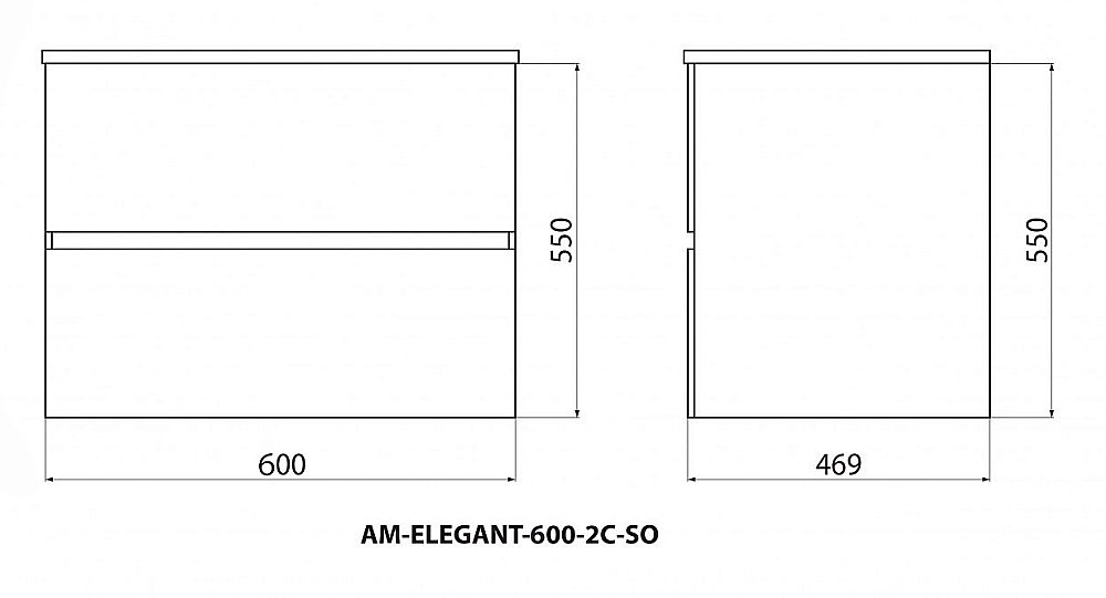 Тумба с раковиной Art&Max ELEGANT 60 бран для ванной в интернет-магазине Sanbest