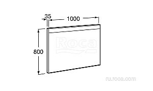 Зеркало Roca Prisma LED 812266000 в ванную от интернет-магазине сантехники Sanbest