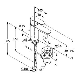 Смеситель для раковины Kludi Objekta 322330575 купить в интернет-магазине сантехники Sanbest