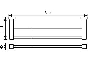 Полотенцедержатель Kaiser KH-2308 хром купить в интернет-магазине сантехники Sanbest