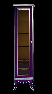 Пенал напольный Misty Анжелика 40 сиреневый сусальное серебро для ванной в интернет-магазине сантехники Sanbest