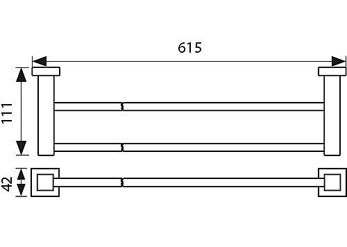 Полотенцедержатель Kaiser KH-2308 хром купить в интернет-магазине сантехники Sanbest