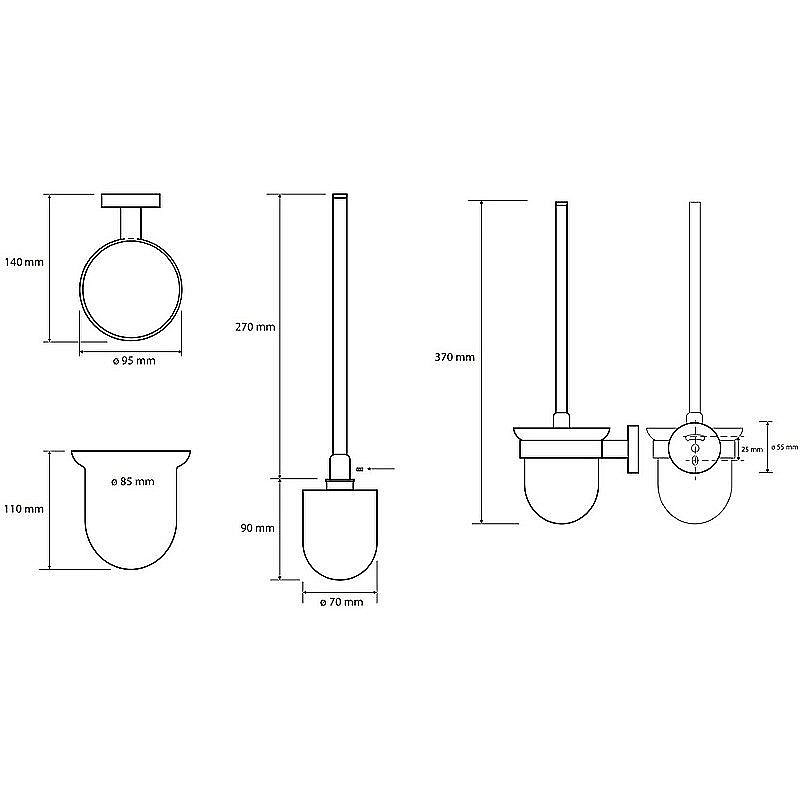 Ершик для туалета Bemeta Sablo 160113017 золото купить в интернет-магазине сантехники Sanbest