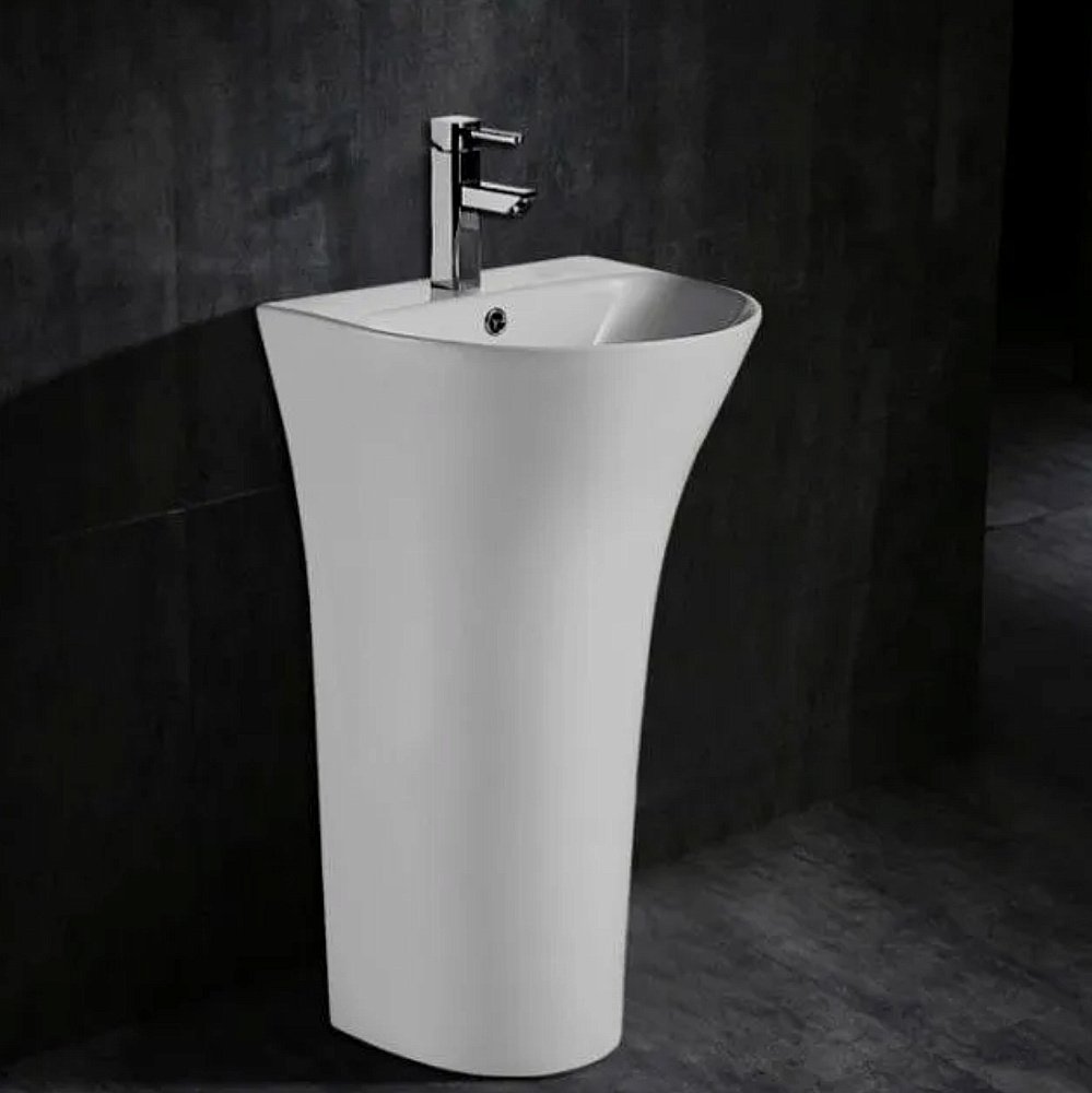 Раковина напольная CeramaLux N 48 G-307 белая купить в интернет-магазине Sanbest