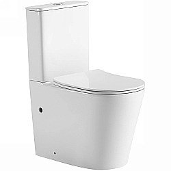 Унитаз-компакт SantiLine SL-5026  безободковый, слив торнадо, с бачком, с крышкой микролифт,белый купить в интернет-магазине Sanbest