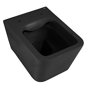 Унитаз подвесной ABBER Rechteck AC1201MB с крышкой микролифт, безободковый, черный матовый купить в интернет-магазине Sanbest