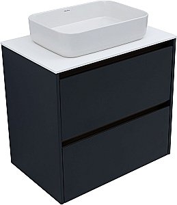 Тумба с раковиной Allen Brau Activity 70 1.34011.AM антрацит матовый/олива брашированная для ванной в интернет-магазине Sanbest