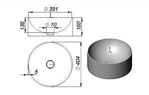 Раковина Holbi Vega 40 Soft Rock 1.02.022.11.1 белая матовая купить в интернет-магазине Sanbest