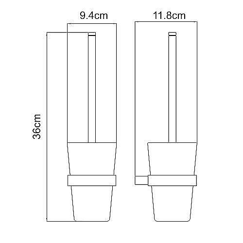 Ёршик для туалета WasserKRAFT Sauer K-7927 купить в интернет-магазине сантехники Sanbest