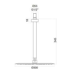 Верхний душ с кронштейном Webert AC0944010 золото купить в интернет-магазине сантехники Sanbest