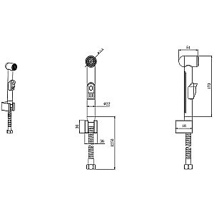 Гигиенический душ Aquatek AQ2050CR хром купить в интернет-магазине сантехники Sanbest