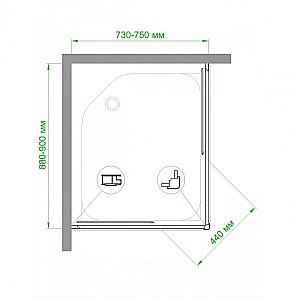Душевой уголок Royal Bath RB9075HPD-T 75х90 прозрачный купить в интернет-магазине Sanbest