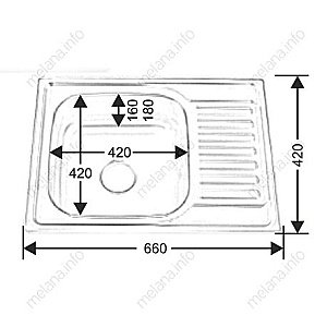 Мойка кухонная с сифоном Melana 227 t (*10) купить в интернет-магазине сантехники Sanbest