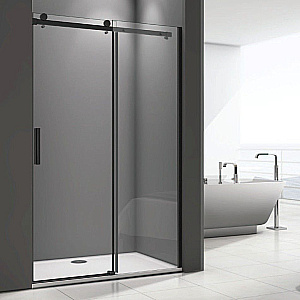 Душевая дверь Good Door GALAXY WTW-130-C-B профиль черный/стекло прозрачное купить в интернет-магазине Sanbest
