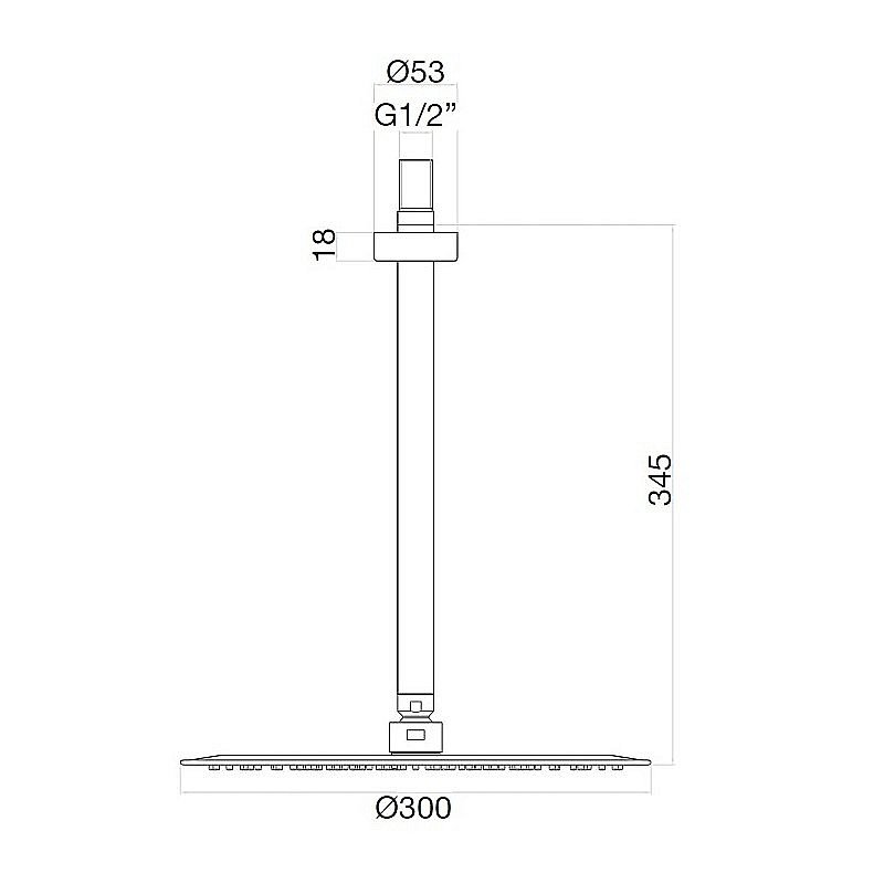 Верхний душ с кронштейном Webert AC0944010 золото купить в интернет-магазине сантехники Sanbest