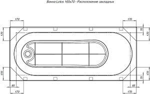 Ванна акриловая Aquanet LOTOS 165х70 купить в интернет-магазине Sanbest