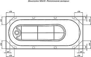 Акриловая ванна Aquanet LOTOS 165х70 330873 купить в интернет-магазине Sanbest