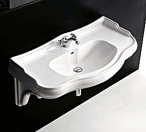 Раковина Kerasan Retro 100 105001*1 белая купить в интернет-магазине Sanbest