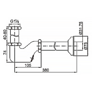 Сифон для раковины Azario AZ-110-CHR хром купить в интернет-магазине сантехники Sanbest