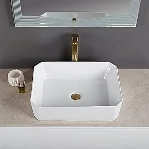 Раковина накладная Belbagno 49 BB1386 белая купить в интернет-магазине Sanbest