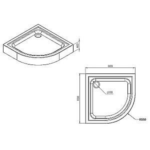 Душевой поддон AM.PM Gem W90T-401-080W 80x80 белый купить в интернет-магазине Sanbest