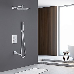 Душевая система ABBER Daheim AF8250W белая матовая купить в интернет-магазине сантехники Sanbest